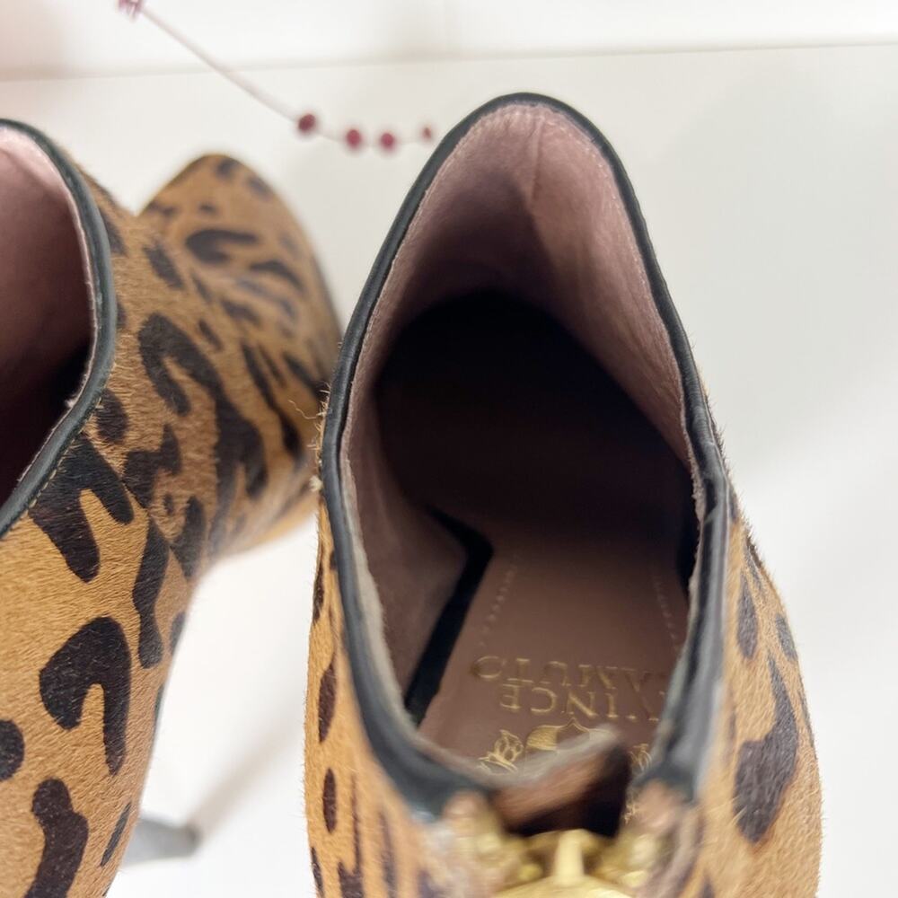 Vince Camuto Women's Jerrell Ankle Boot Bootie Leopard Print Faux Fur Size 7 - Picture 11 of 12